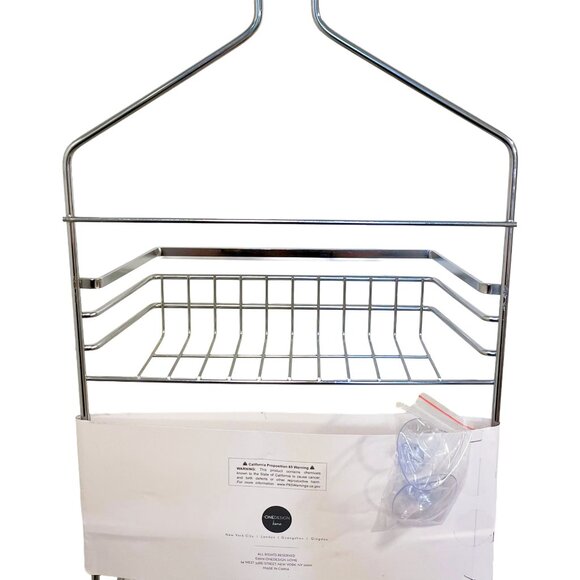 Chrome Shower Caddy Over-the-Showerhead Organizer — Trademark Home NWT - Picture 6 of 6
